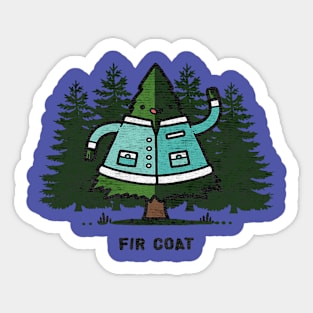 fir coat Sticker